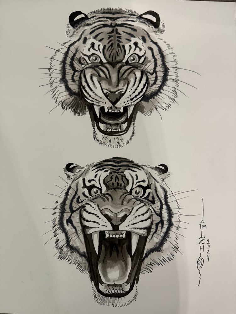 Image of Tim Lehi "Tiger Book Art 118" Illustration 