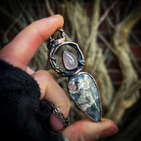 Image 1 of Moss Agate & Rose Quartz 