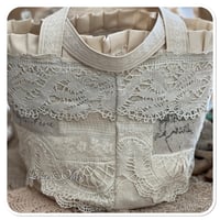 Image 4 of vintage french lace bucket bag 