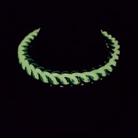 Image 2 of Glow-in-the-Dark Cotton Candy Stretchy & Stackable Chainmaille Bracelet