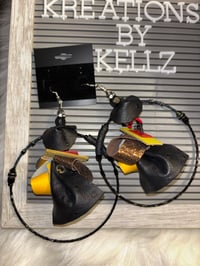 Image 1 of Midnight light Large Hoops 