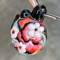 Image 3 of Summer Poppies CZ Filled Pendant