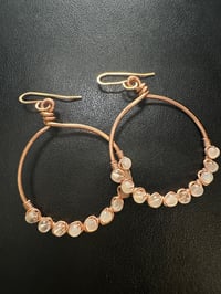 Image 2 of Moonstone Hoop Earrings