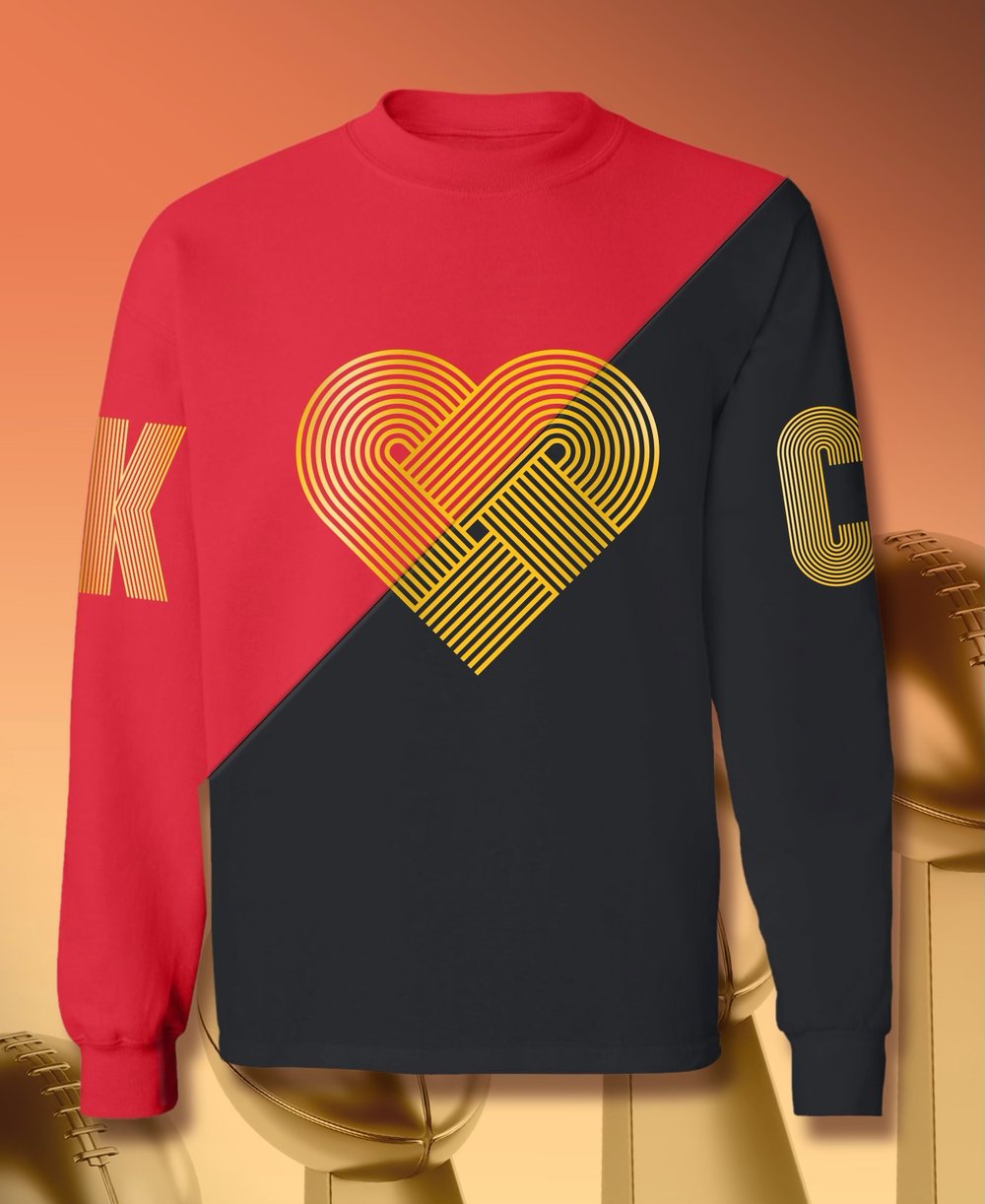 Image of KC Love Connections Diagonal Color Block Printed