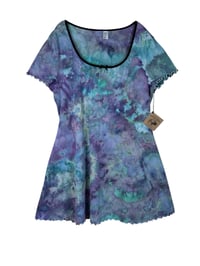 Image 2 of XXL 90's Babydoll Mini Dress in Mermaid Watercolor Ice Dye