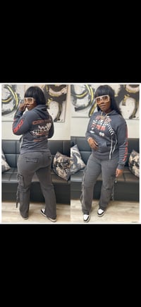 Image 2 of Blaze ash wash cargo jeans 