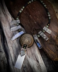 Image 2 of Selenite & Clear Quartz nexklace