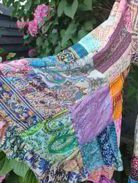 Image 9 of Patchwork Stevie top neon pink tassels