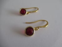Image 7 of Garnet Birthstone Drop Earrings | Inspired by Kate Middleton | January Birthstone Gift