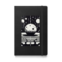 Image 2 of Black and White Abstract Hardcover bound notebook