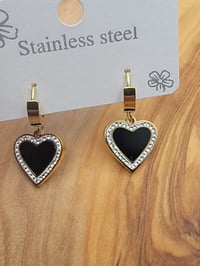Image 2 of Gold heart shaped  earrings