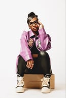 Image 3 of Purple Leather Coat