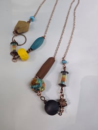 Image 1 of Maudie's Apron Statement Necklace of Handcrafted Beads