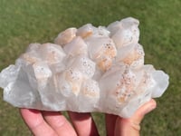 Image 2 of Quartz Crystal Points Cluster With Hematite And Inclusions #1539