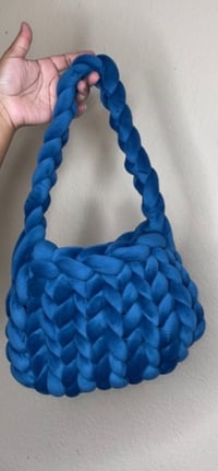 Image 2 of Medium TAVI Chunky Hand-knitted Purse 