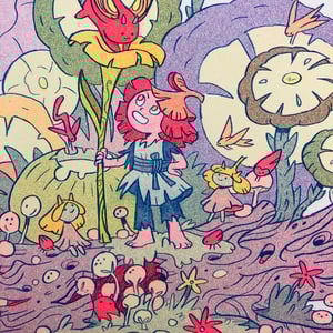 Flower Girl Riso Print
