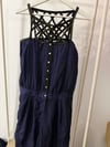 RACHEL ROY BLUE JUMPSUIT GOLD/BLK
