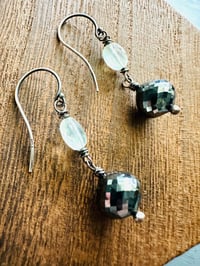 Image 15 of hematite disco ball earrings