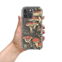 Image 1 of Dark Cottagecore Goth Inspired Vibrant Mushroom Clear Case for iPhone®