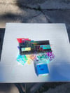 Size #3b dichroic borosilicate glass 16 squares 2"×2" A grade   