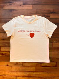 George Harrison lives in my ❤️Off White Crop Tee Sz S-XL