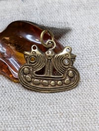 Image 2 of Bronze Viking Longship Pendant 