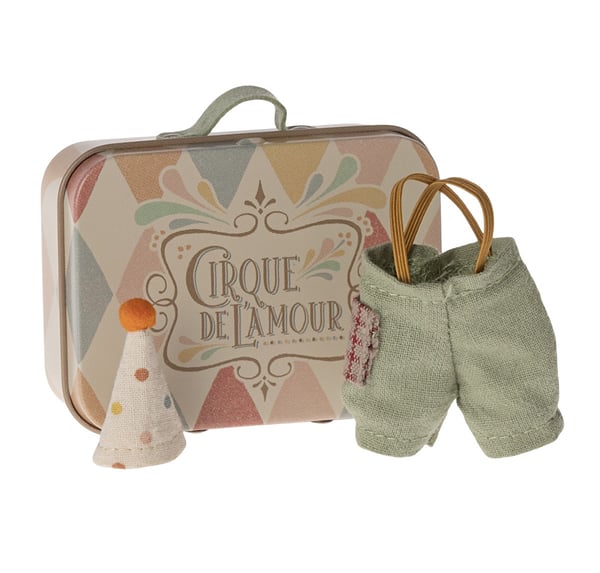Image of Maileg Clown Clothes in Suitcase Little Brother (PRE-ORDER ETA Late April)