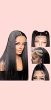 India - Natural Black highest quality human hair  straight HD Lace  wig 