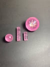 Pink lollipop facted leaf set 