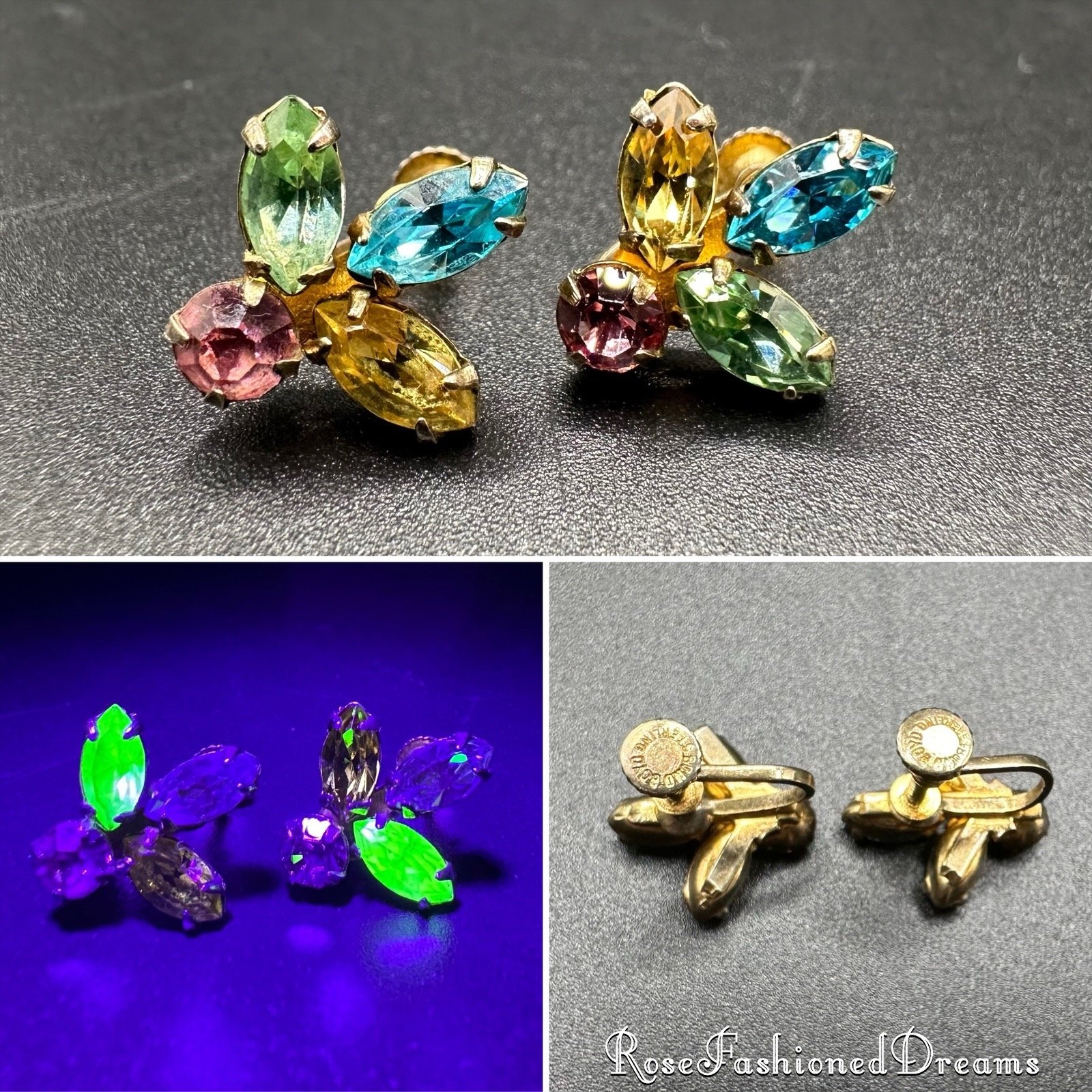 Lot of vtg uranium jewlery 12 newest pieces total see photos