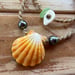 Image of Hawaiian sunrise shell necklace with Tahitian pearls 18 inch