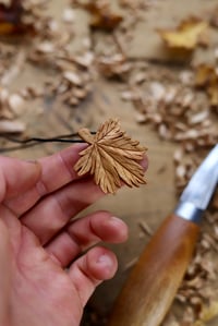 Image 5 of Maple Leaf Pendant Necklace. 
