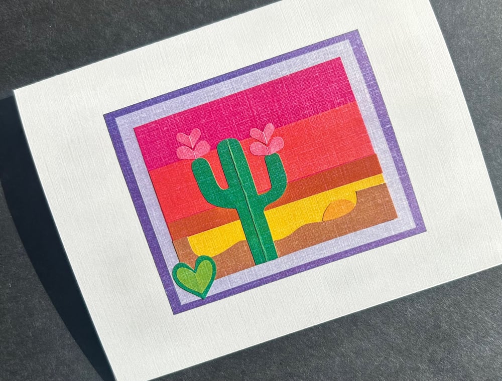 Image of Desert Cactus Paper Art