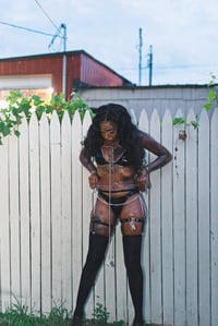 Image 5 of Crystal Healing Thigh Garter and Choker with Leash✨