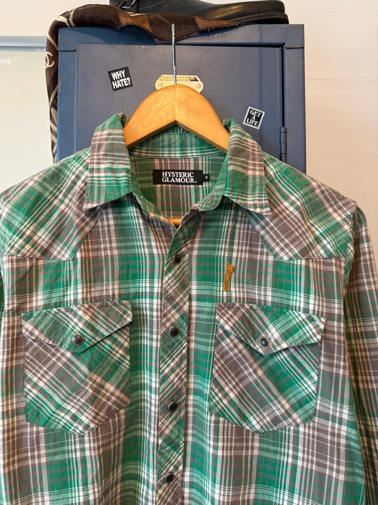 Image of Hysteric Glamour Green Embroidered Flannel 