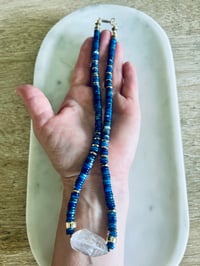Image 2 of *new* SODALITE, PYRITE + CLEAR QUARTZ necklace copy