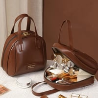 Image 4 of Makeup bag for Women Portable For Business Trips Toiletries Organizing Bags PU Cosmetic Beauty Bag