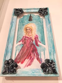 Image 2 of Hands of Light: A Good Witch series “Mora la Bat” Original Painting (50% Discount Applied)