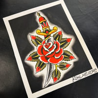 Rose and dagger original 8x10