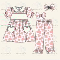 DDD Girls Cow Print Pyjamas