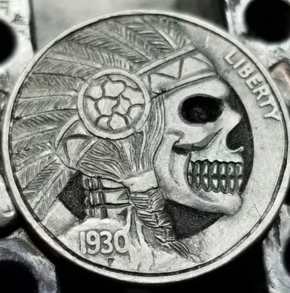 Image of Chief skull nickel