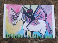 Image 2 of Mothman and Unicorn Postcard Print