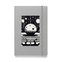 Image 3 of Black and White Abstract Hardcover bound notebook