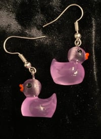 Image 3 of Glow in the dark Duck  Earrings