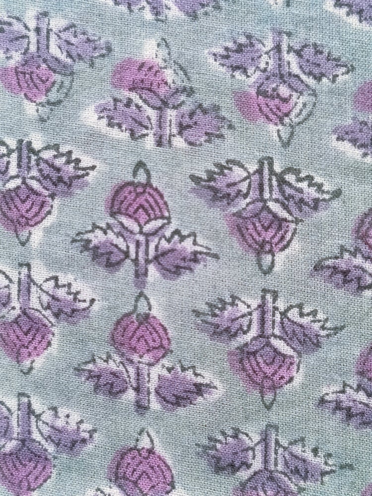Image of Namasté fabric bleu délavé 