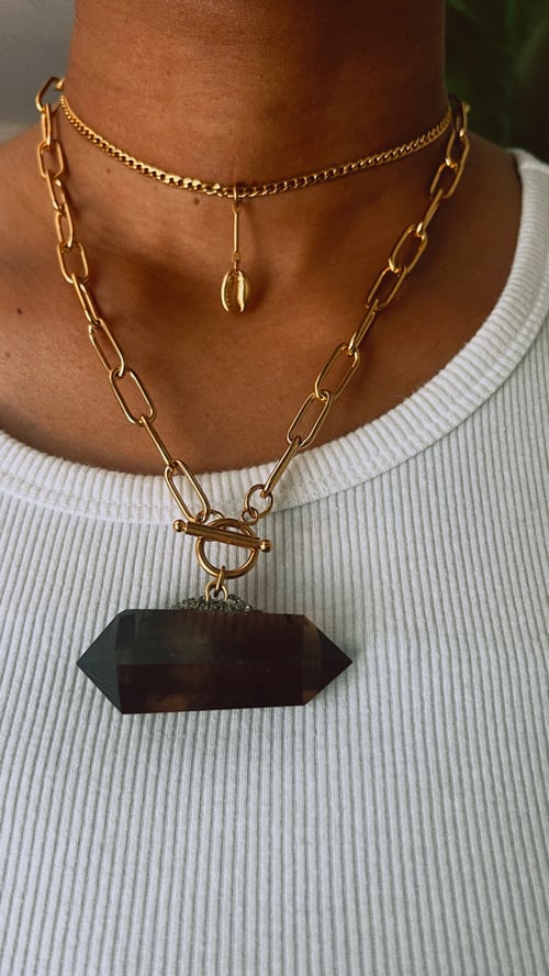 Image of SMOKIE • Smokey Quartz Crystal Necklace