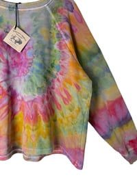 Image 4 of M 100% Cotton French Terry Sweatsuit Set in Muted Euphoria Spiral Ice Dye