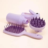 Image 2 of 1/2pcs set Scalp Massage Comb Hollow Out Comb Shampoo Massage Brush For Bath Hair Washing Spray Bott