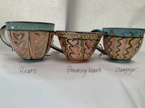 Image of Fairytale cups with gold lustre 