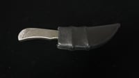 Image 2 of 7" Damascus Kirpan - Leather Miaan